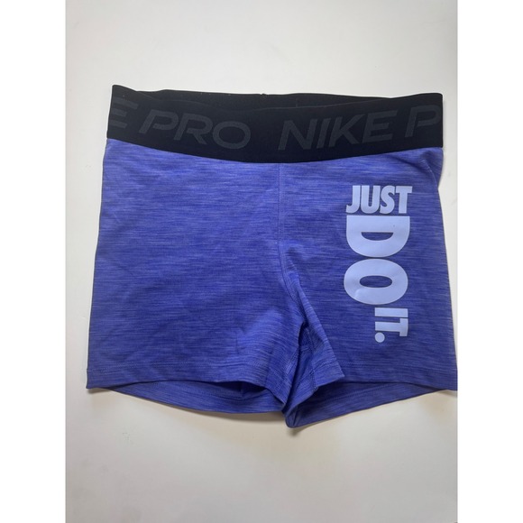Nike Pants - Nike Pro Dri-FIT M Training Compression Shorts Just Do It Purple